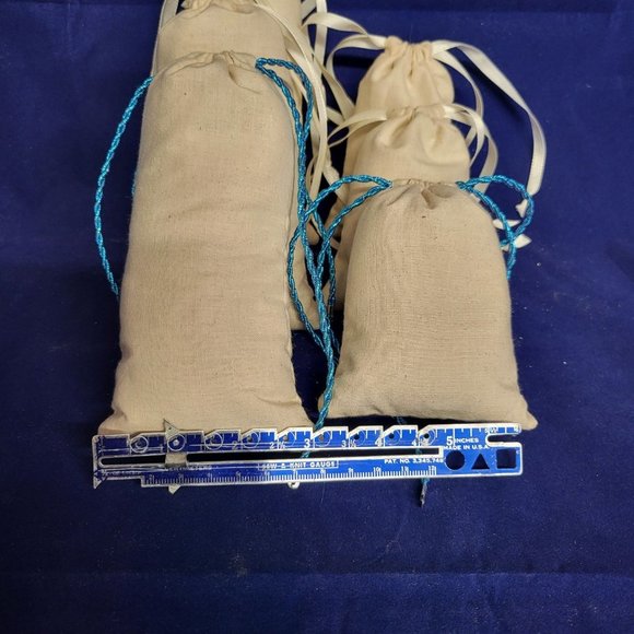 Lot of 6 Natural Muslin Fabric Cedar Sachet Drawsting Bags 1-2+ oz ea - Picture 2 of 7